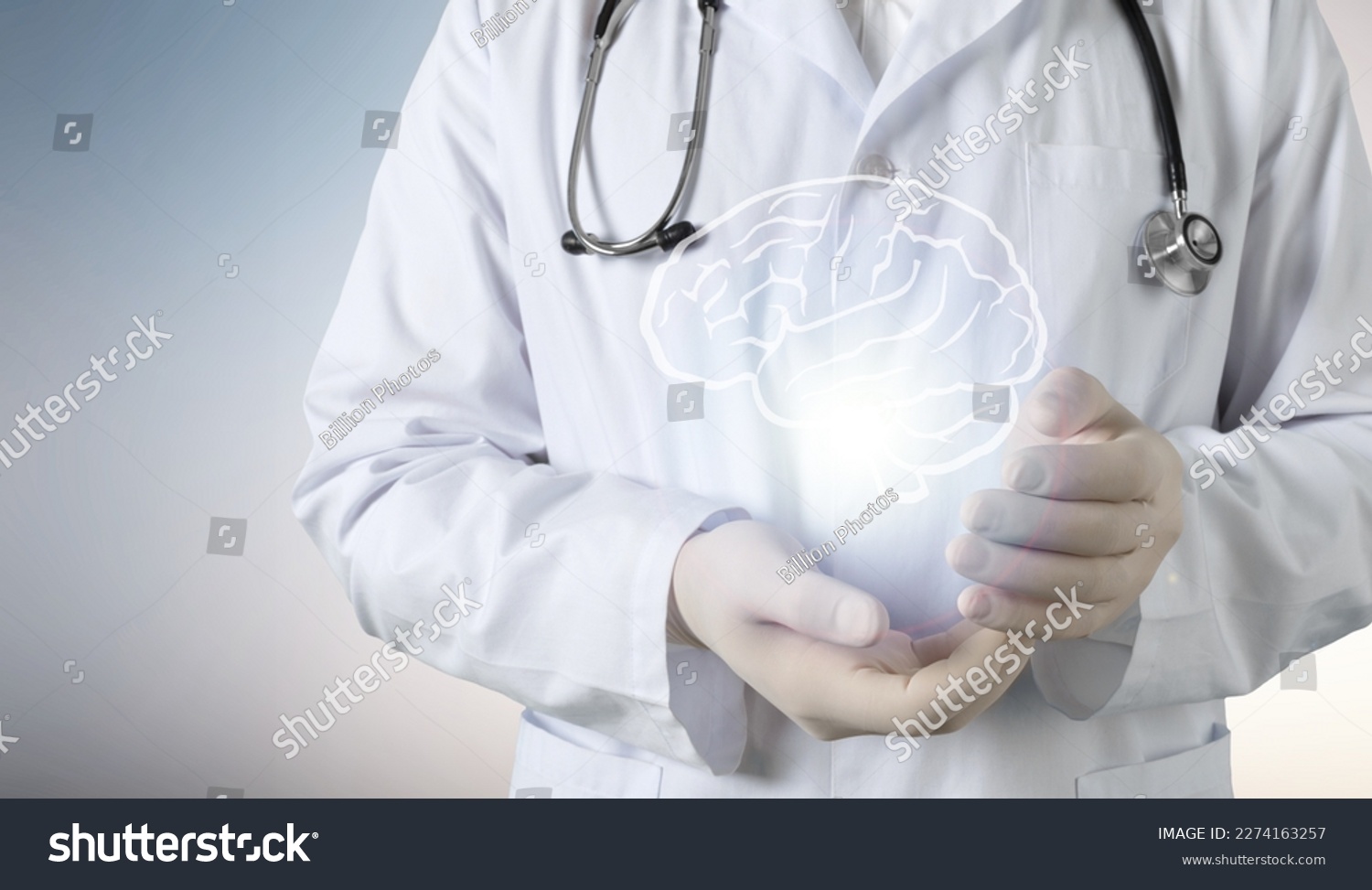 Human brain in the doctor hands, mental illness concept #2274163257