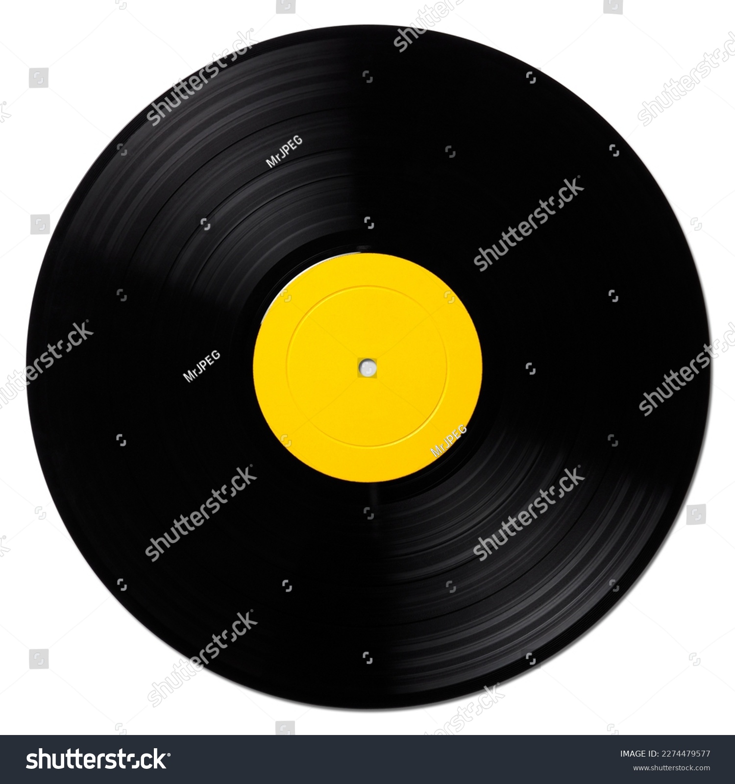 A 12-inch LP vinyl record isolated on white background with clipping paths #2274479577