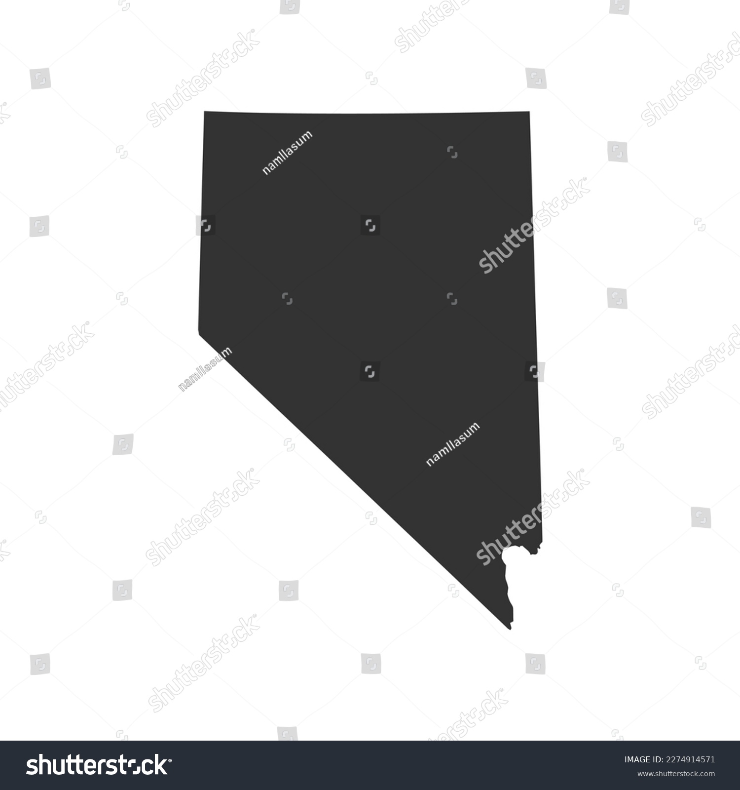 Nevada map vector. Map of Nevada state - Royalty Free Stock Vector ...