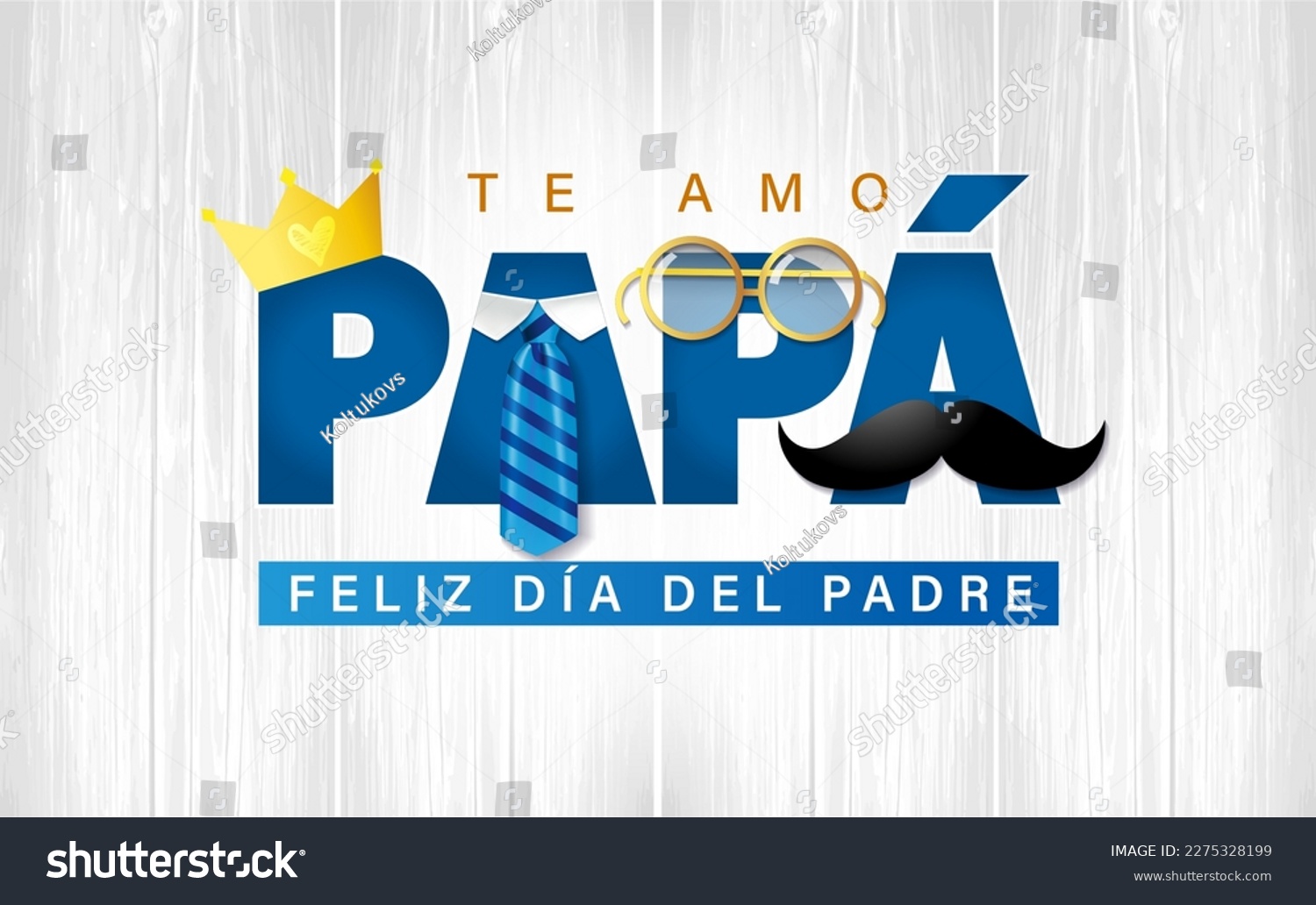 Te Amo Papa Feliz Dia Del Padre Spanish Text Royalty Free Stock