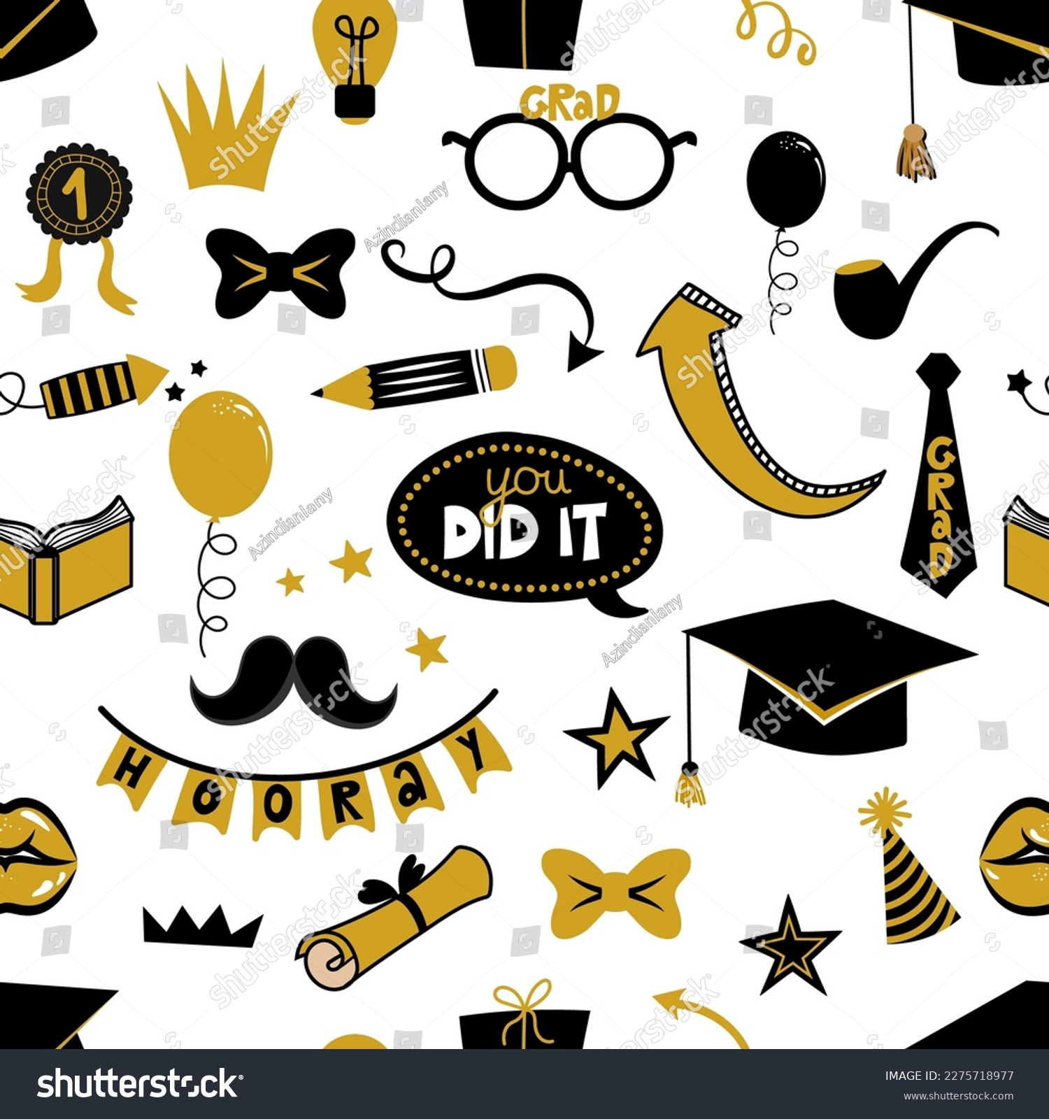 Congratulations graduates - Seamless pattern, - Royalty Free Stock ...