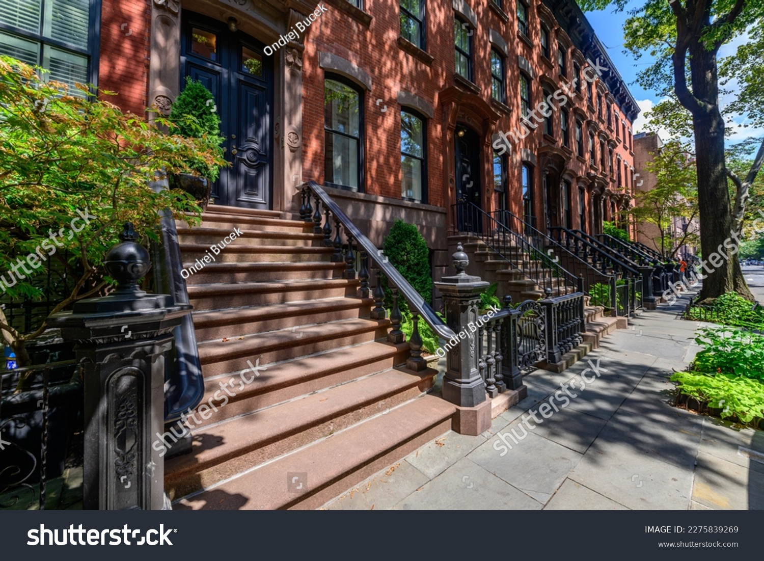 Famous Perry street in the West Village in the New York City #2275839269