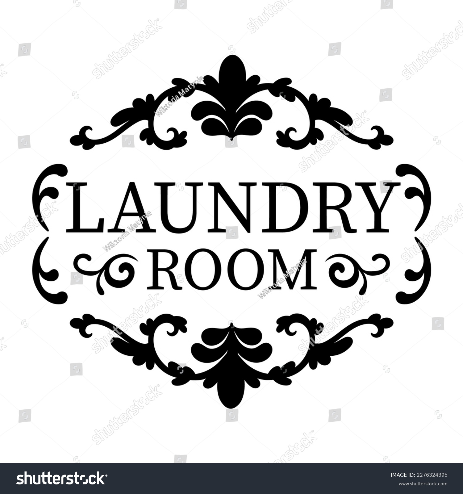 Vintage, retro Laundry Room sign for stylish - Royalty Free Stock ...