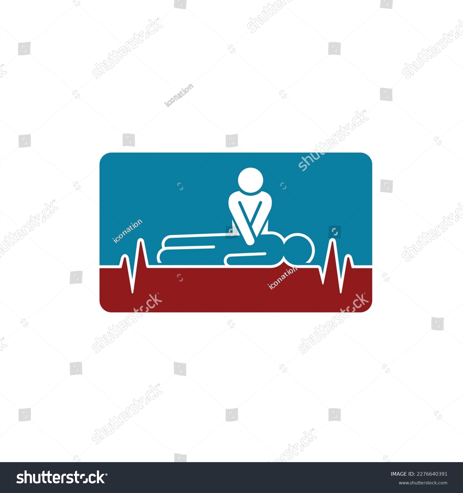 illustration of cpr, cpr technique, vector art. - Royalty Free Stock ...