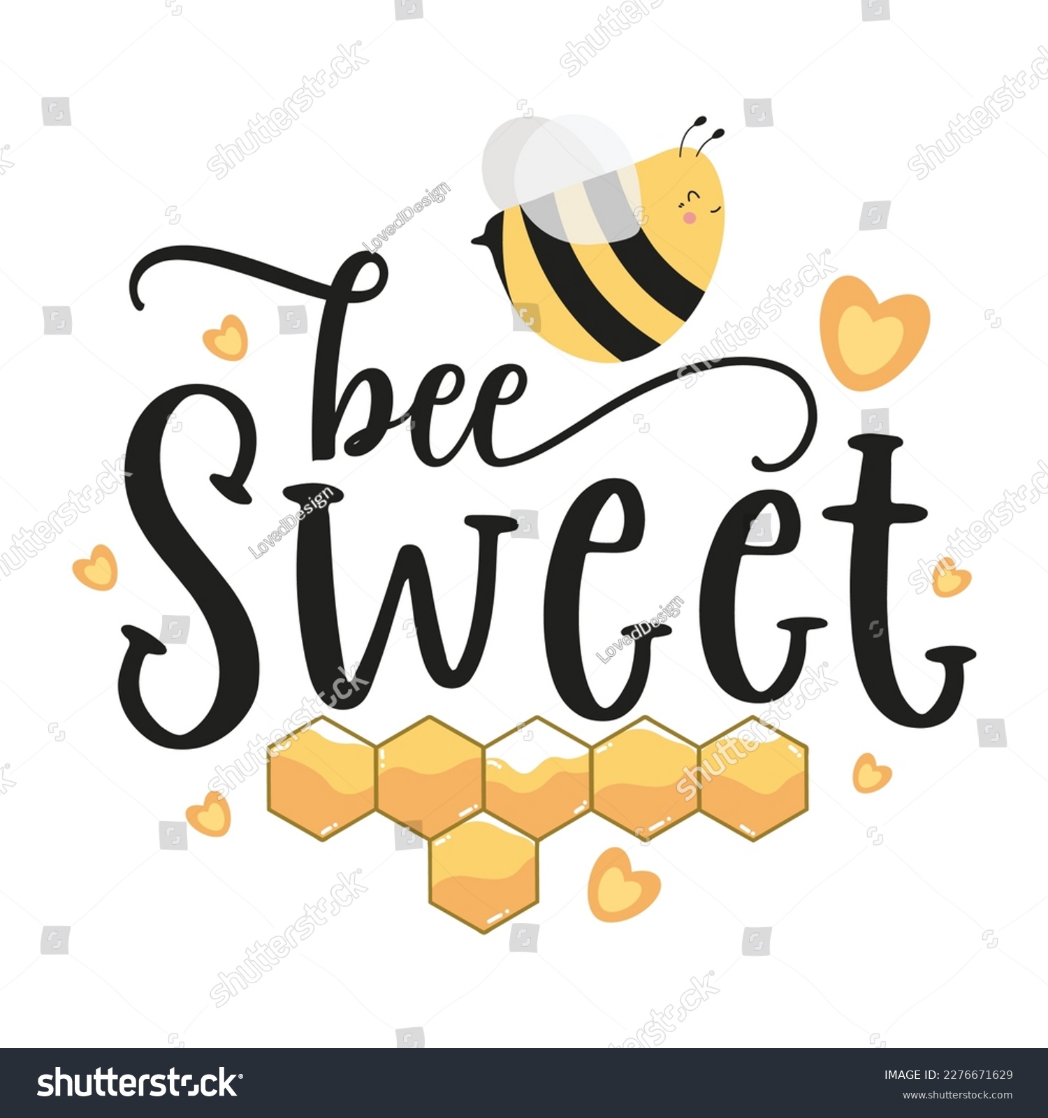 Bee Quotes Illustration. Motivational Royalty Free Stock Vector