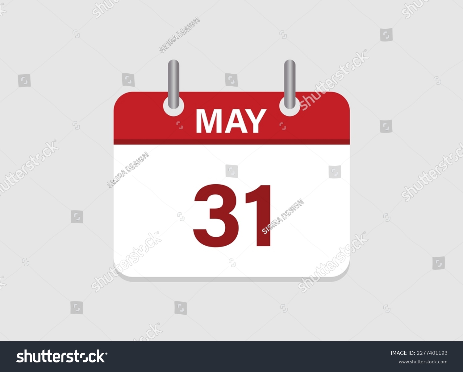 31th May calendar icon. Calendar template for - Royalty Free Stock ...