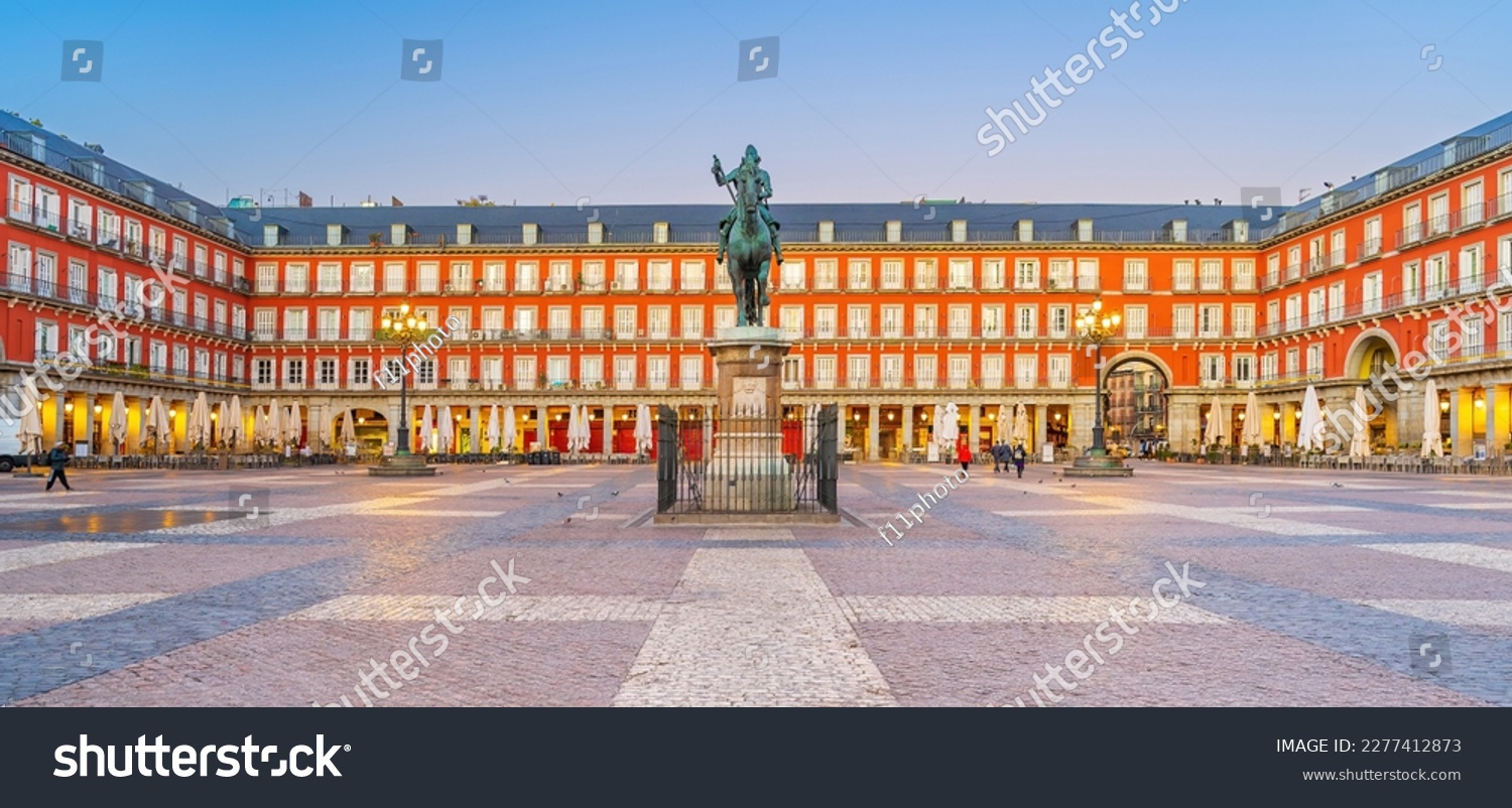 Old town Madrid, Spain's Plaza Mayor in the morning light #2277412873