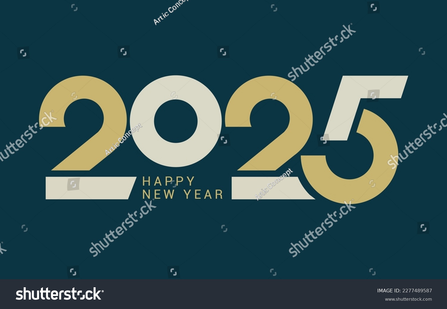 2025, Happy New Year 2025, Design template with Royalty Free Stock Vector 2277489587