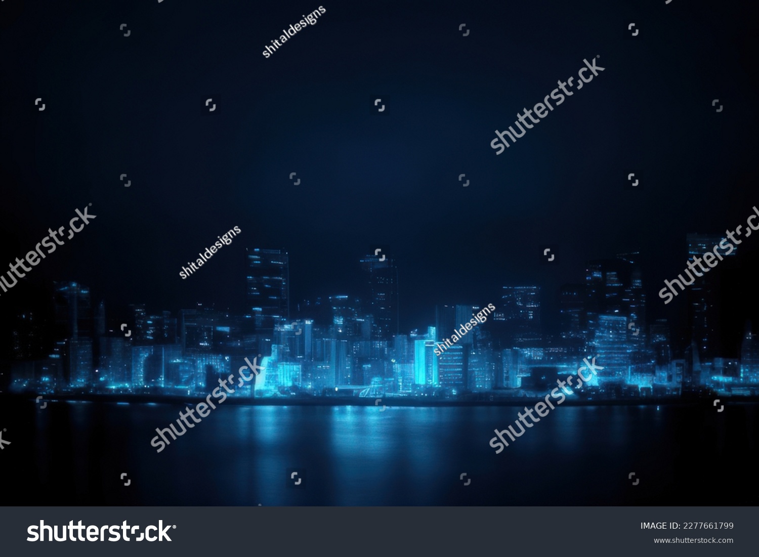 blue neon light city background #2277661799