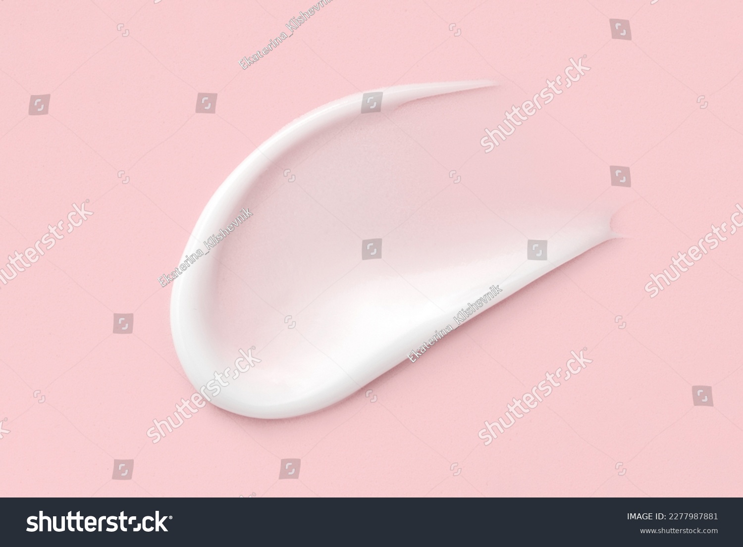cosmetic smears cream texture on pink background #2277987881