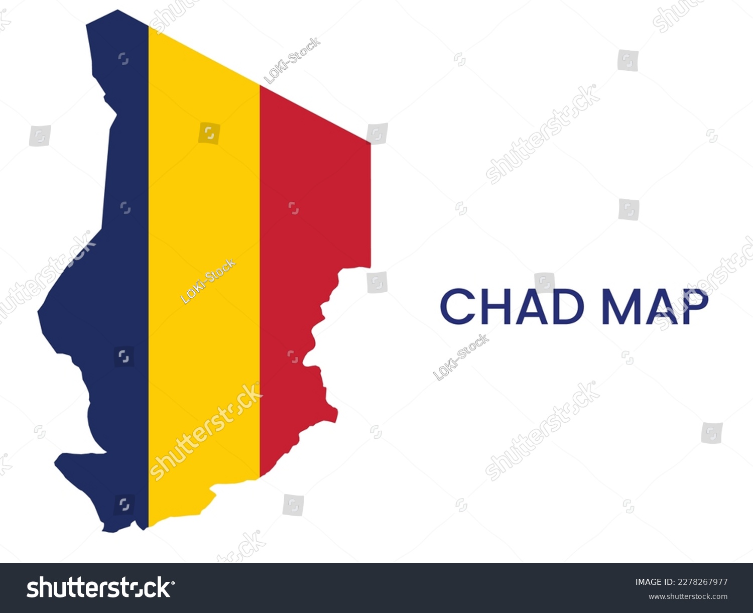 High Detailed Map Of Chad Outline Map Of Chad Royalty Free Stock   Avopix 2278267977 