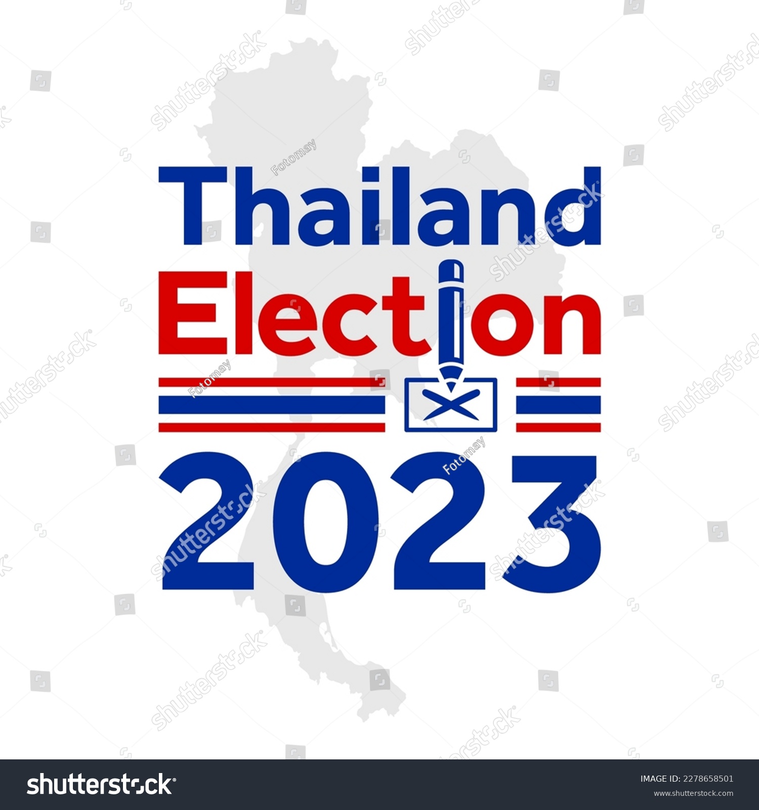 Thailand Election 2023 Campaign. Thailand - Royalty Free Stock Vector ...