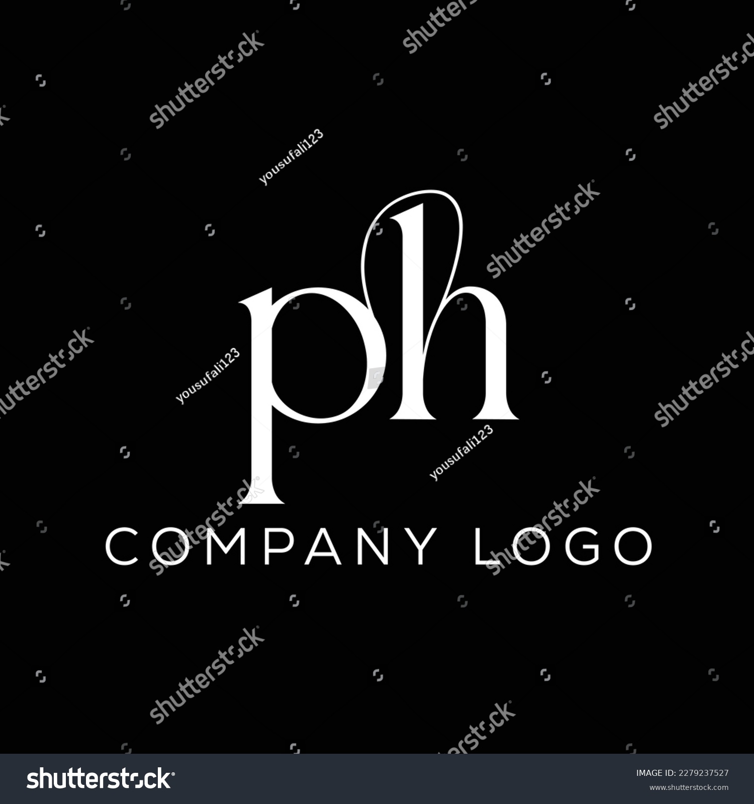Initial Letter Ph Logo Design Monogram Creative Royalty Free Stock Vector Avopix Com