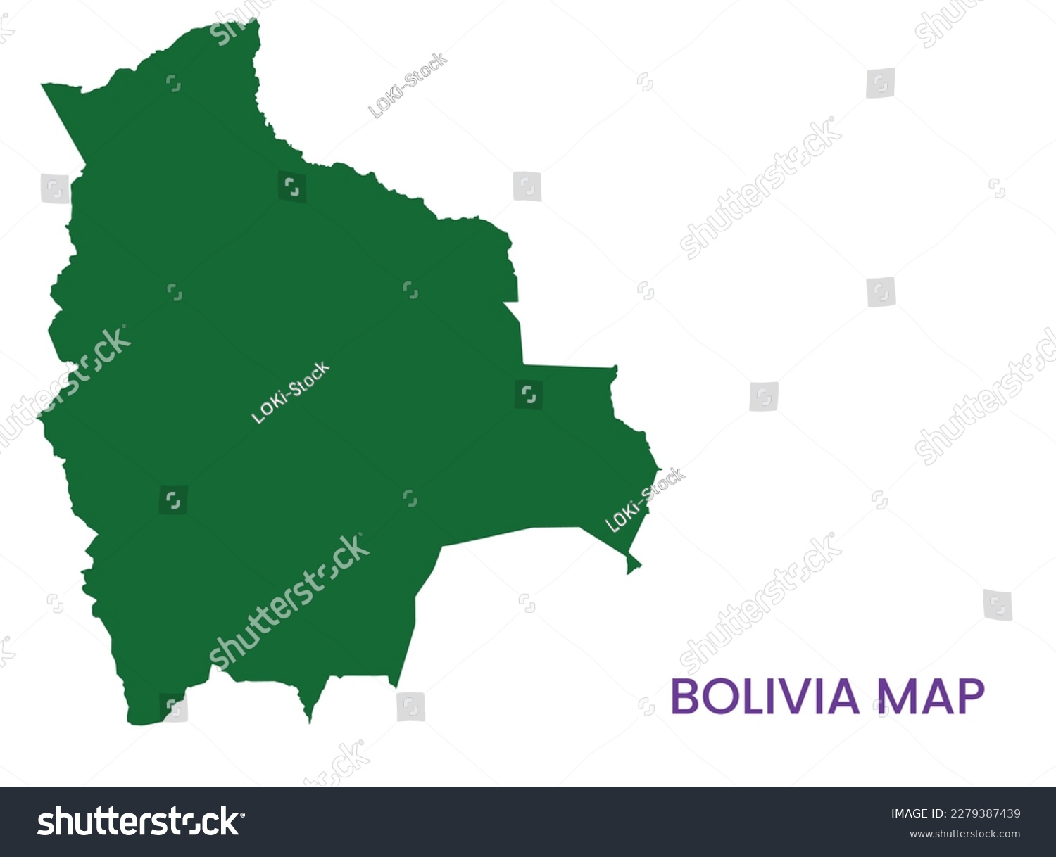 High detailed map of Bolivia. Outline map of - Royalty Free Stock ...