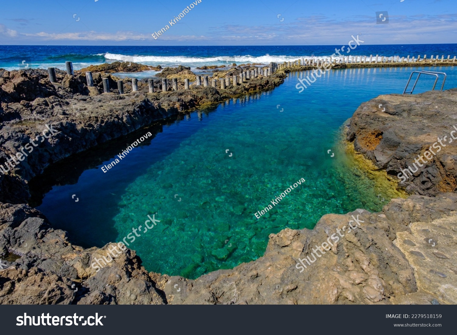Natural pools Las Salinas de Agaete in Puerto de Las Nieves on Gran Canaria, Spain. #2279518159
