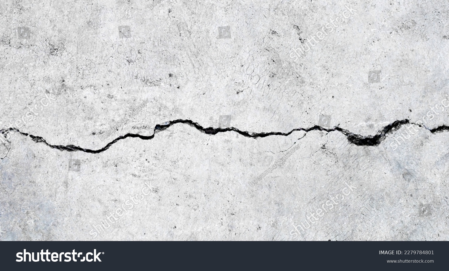 Cracked cement floor texture for background. #2279784801