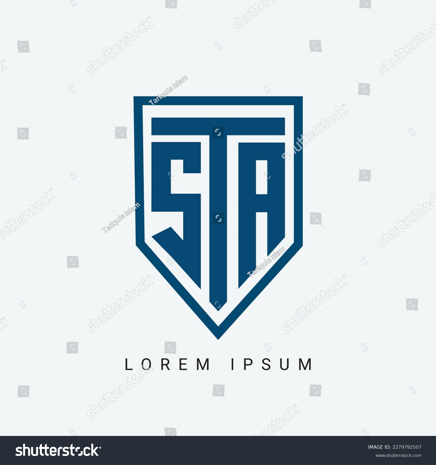 initial STA rounded Letter Logo Design Monogram Icon Vector Template #2279792507