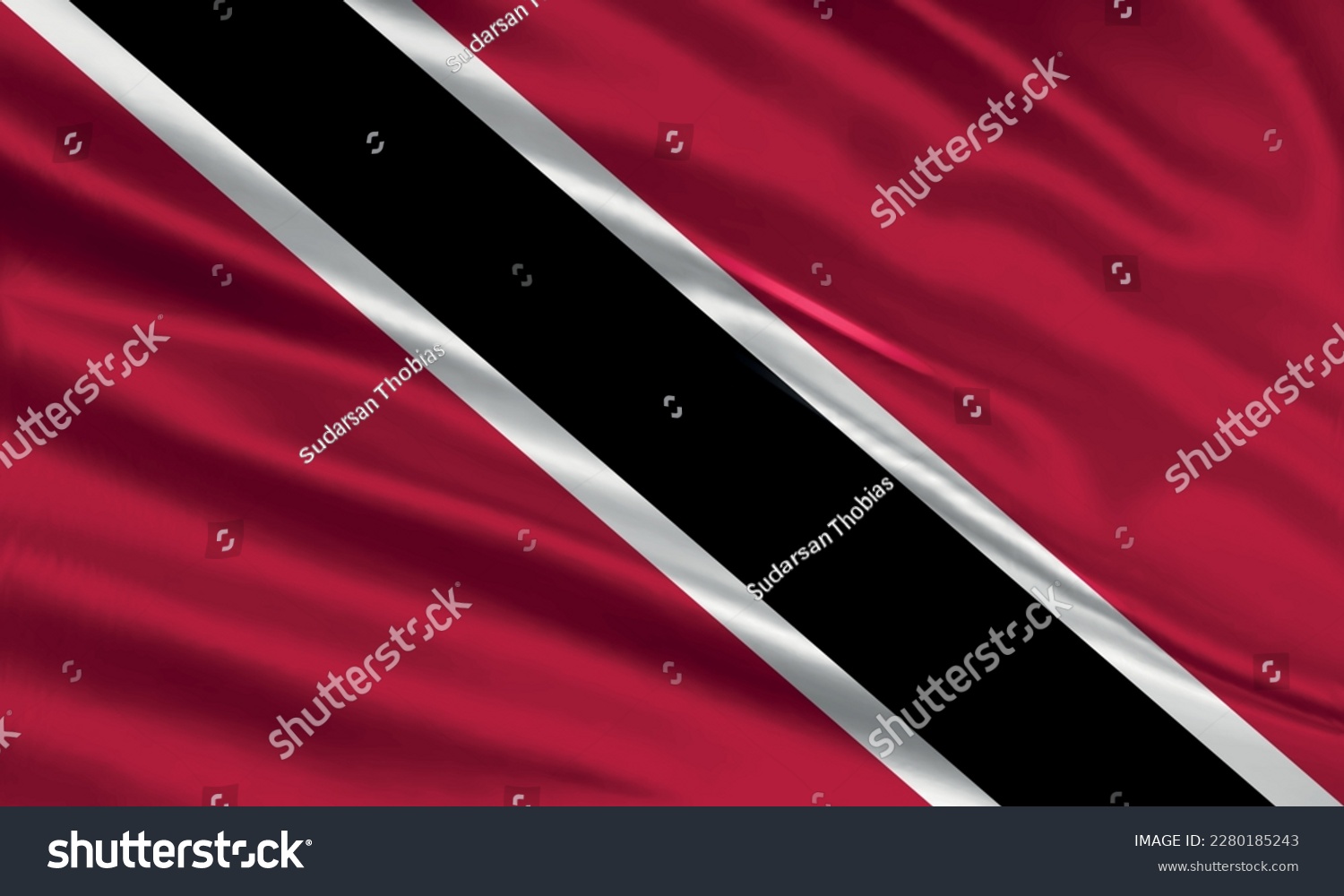 Trinidad And Tobago Flag Design Waving Trinidad Royalty Free Stock Vector 2280185243 4272