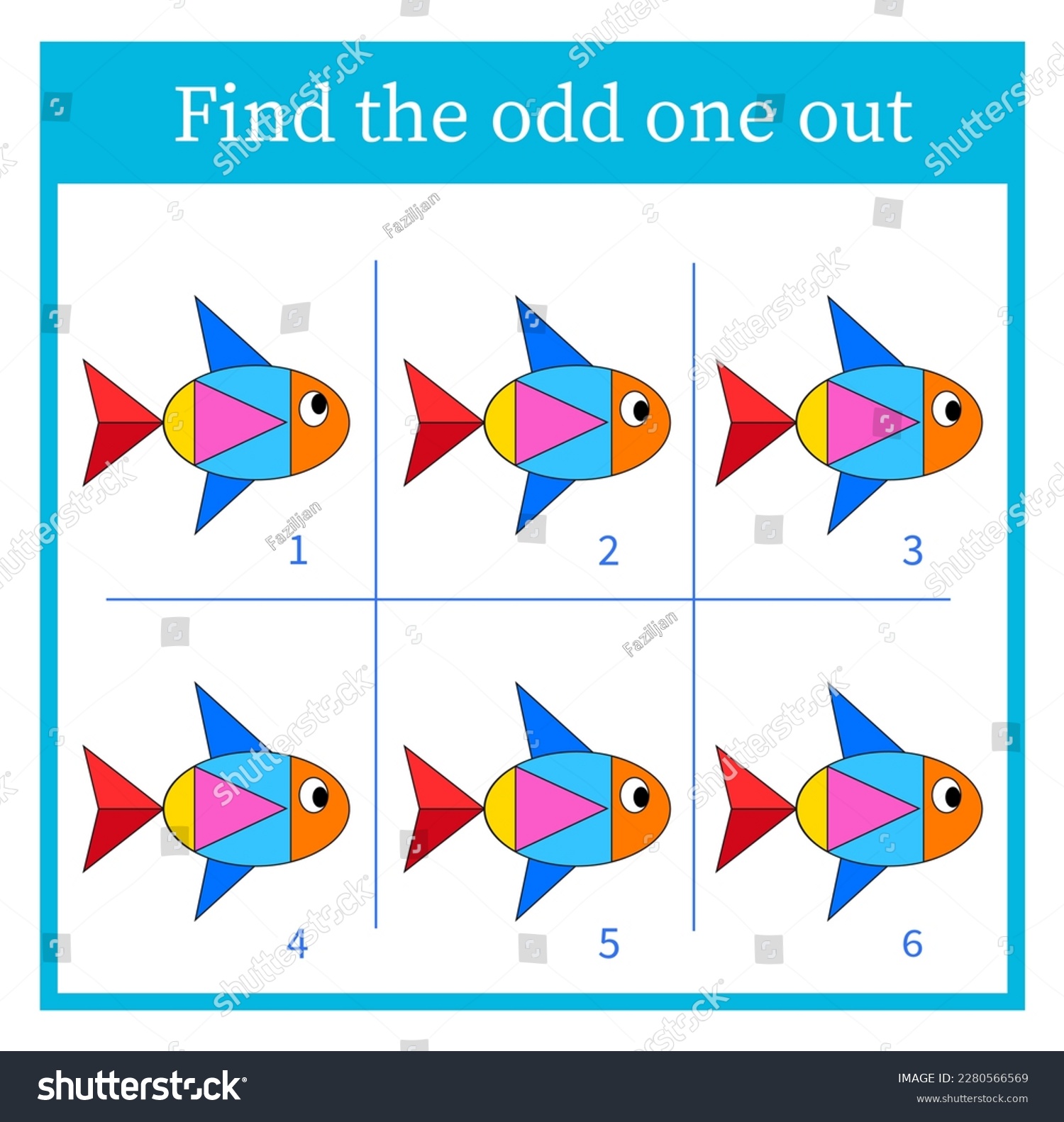 Find the odd one out. Logic puzzle for children. Kids activity sheet. Vector illustration. #2280566569