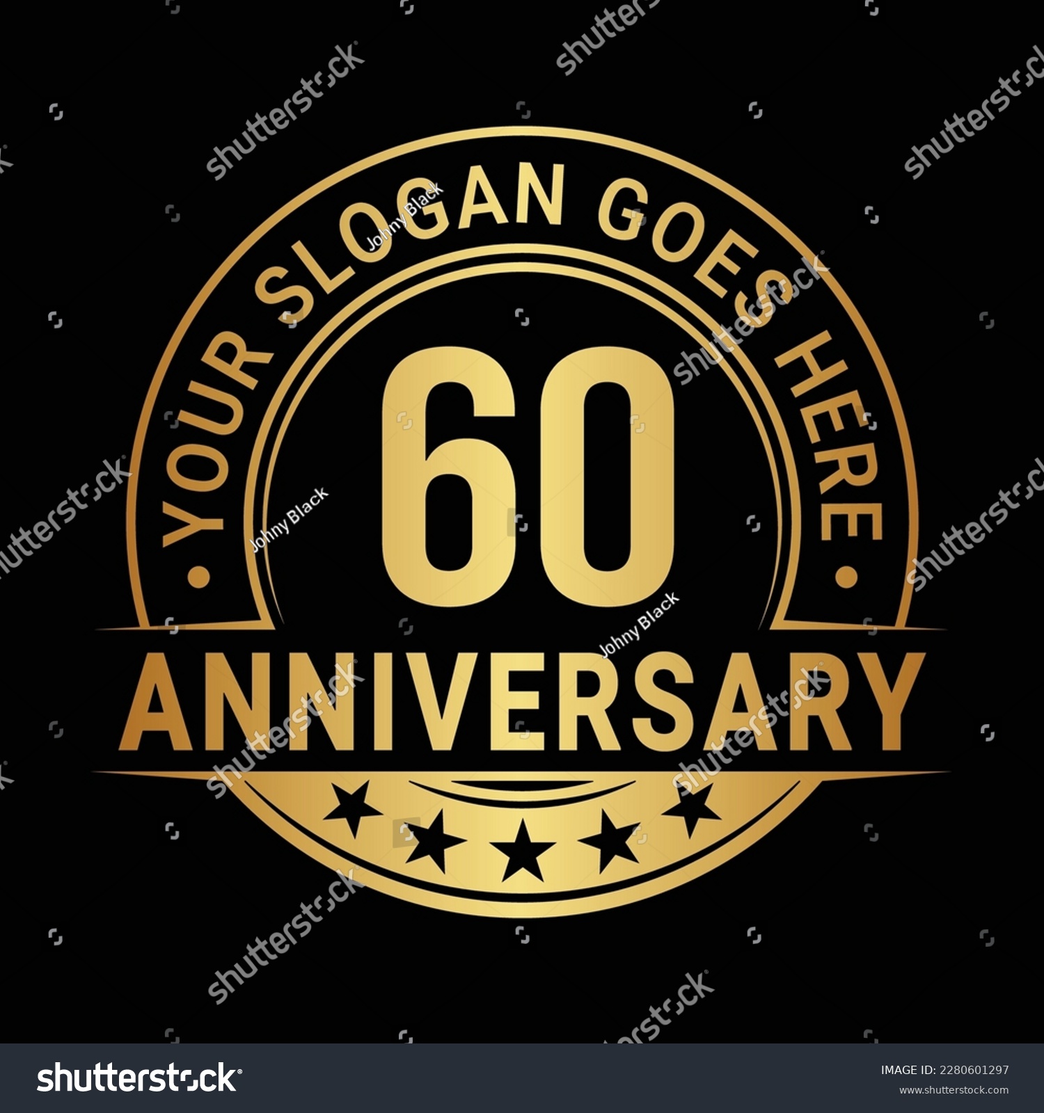 60 Years Anniversary Logo Design Template. 60th - Royalty Free Stock ...