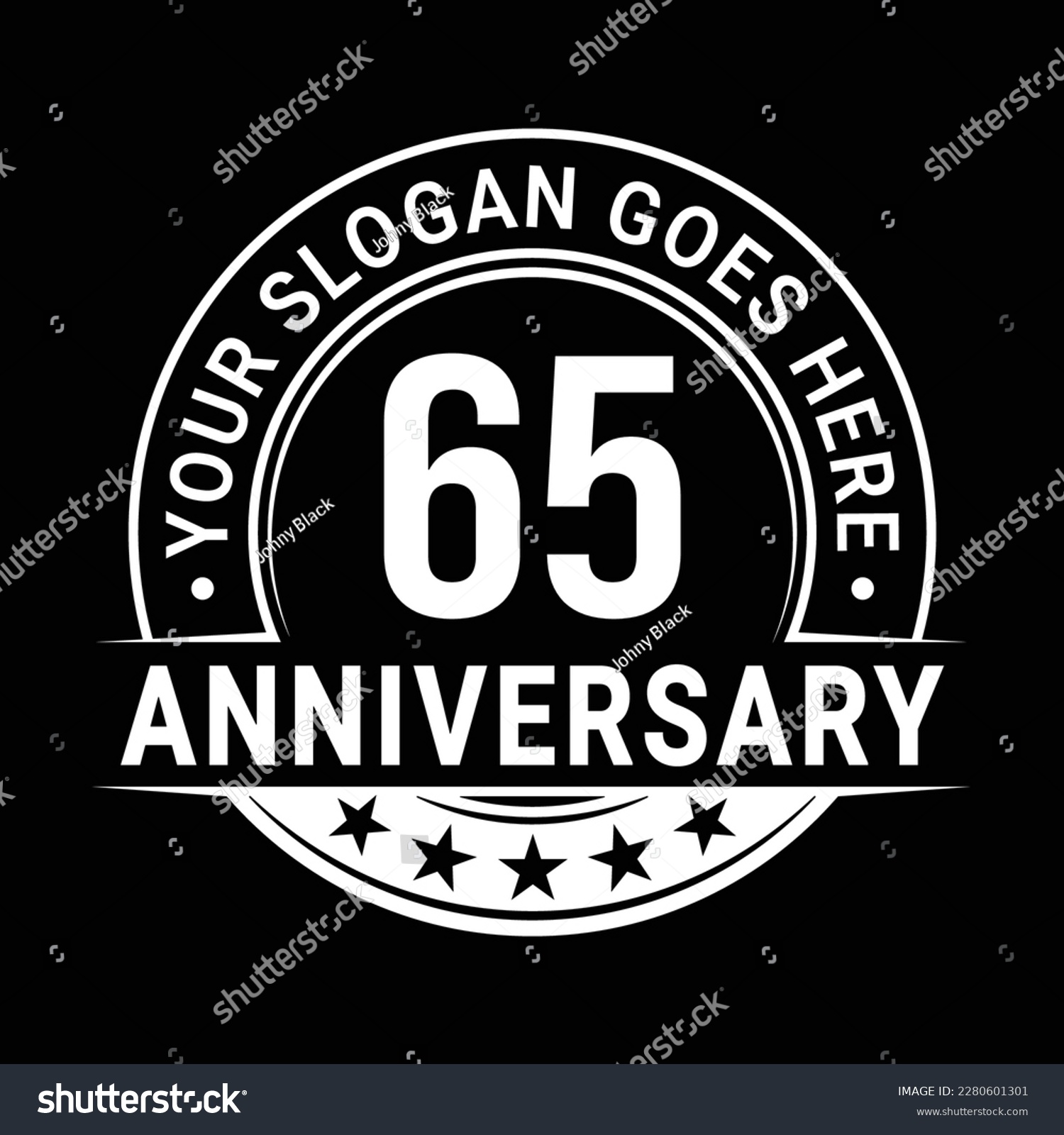 65 Years Anniversary Logo Design Template. 65th - Royalty Free Stock ...