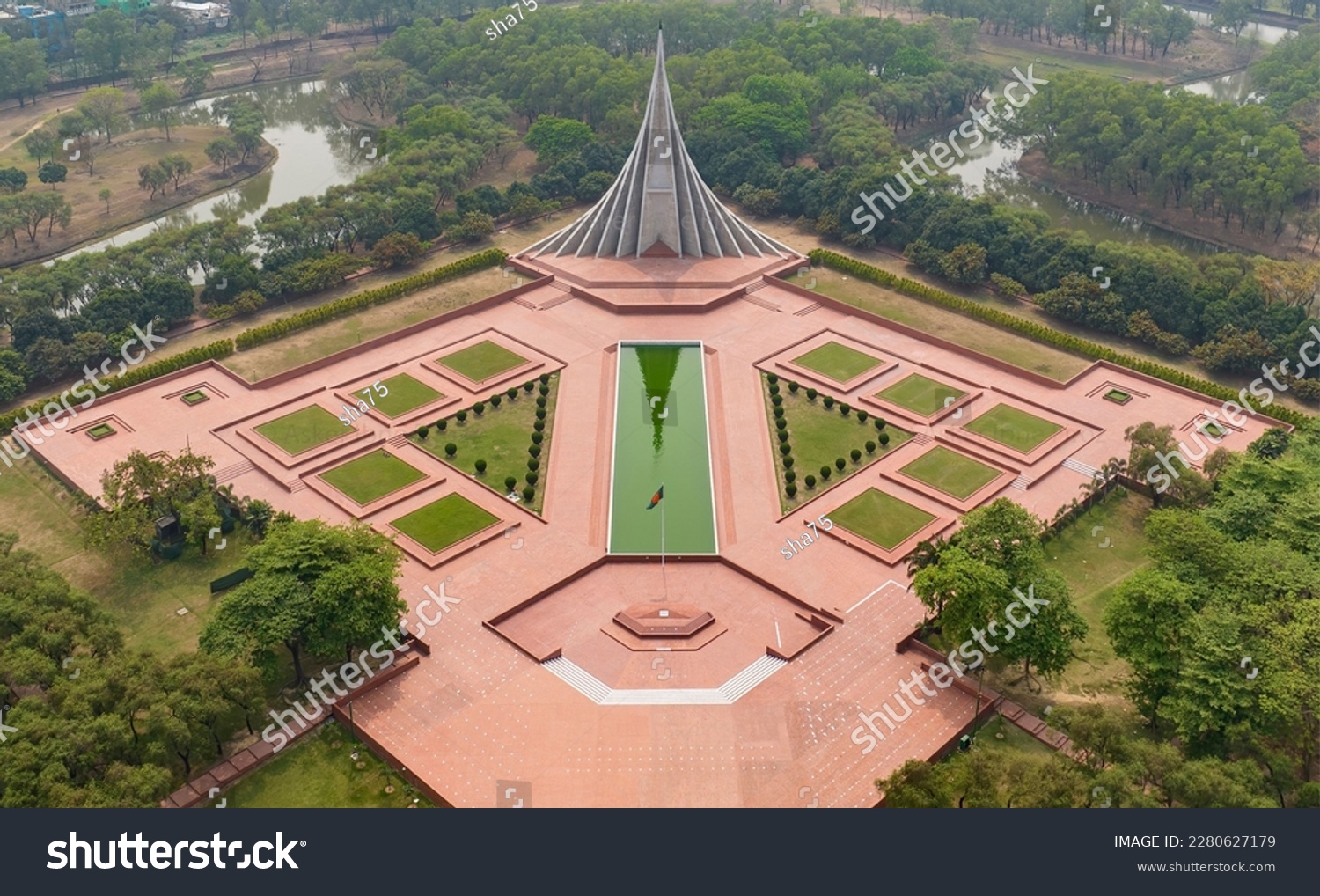 The National Martyrs' Memoria is the national monument of Bangladesh, built to honour and remember those who died during the War of Liberation and Geno #2280627179