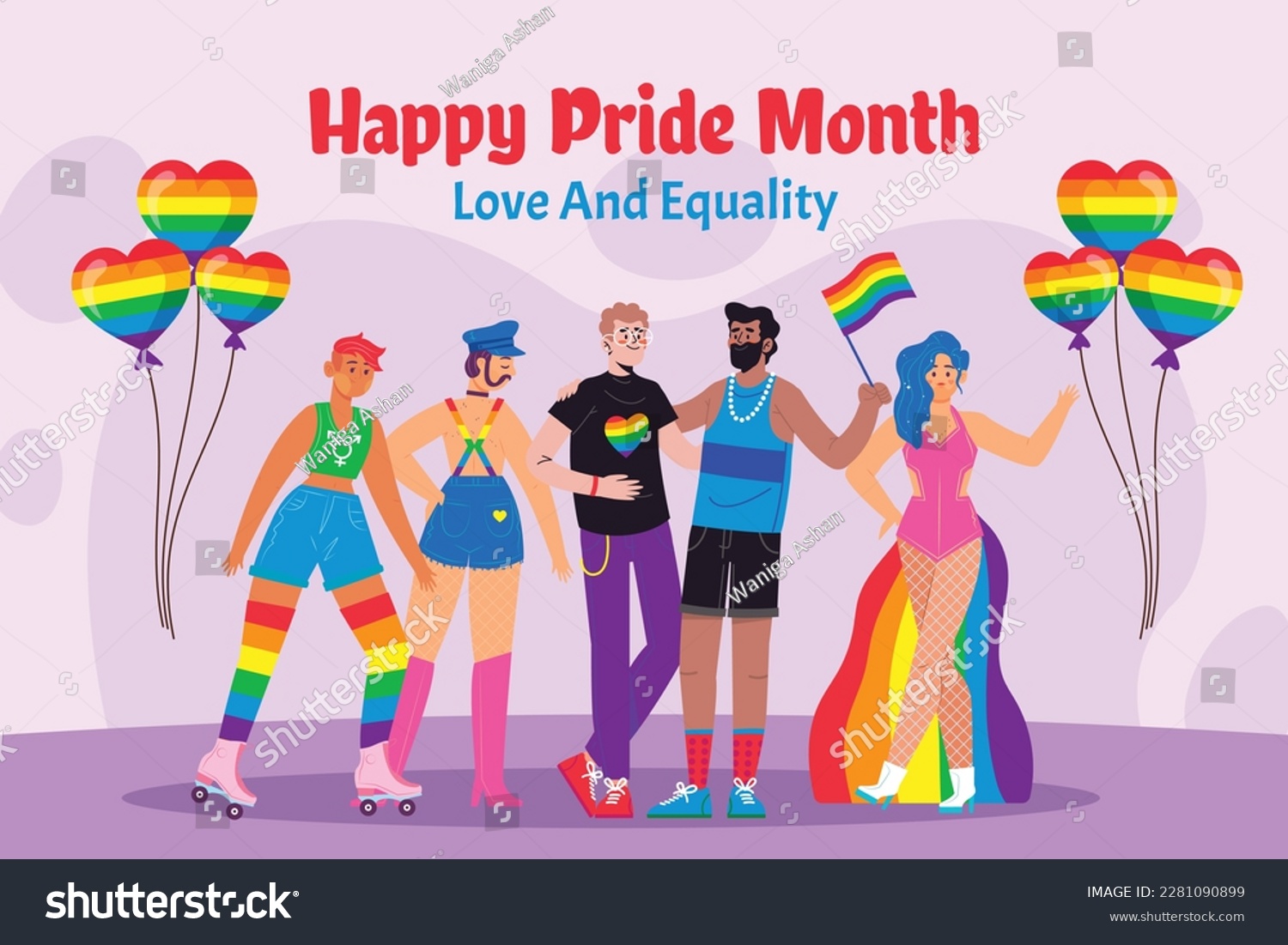 pride month celebration concept background. - Royalty Free Stock Vector ...