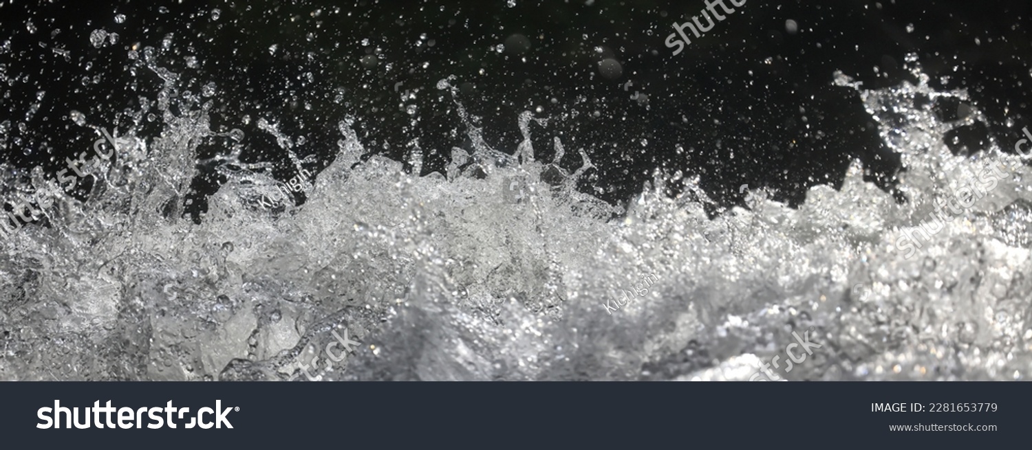 water jet spray abstract background flow stream river nature #2281653779