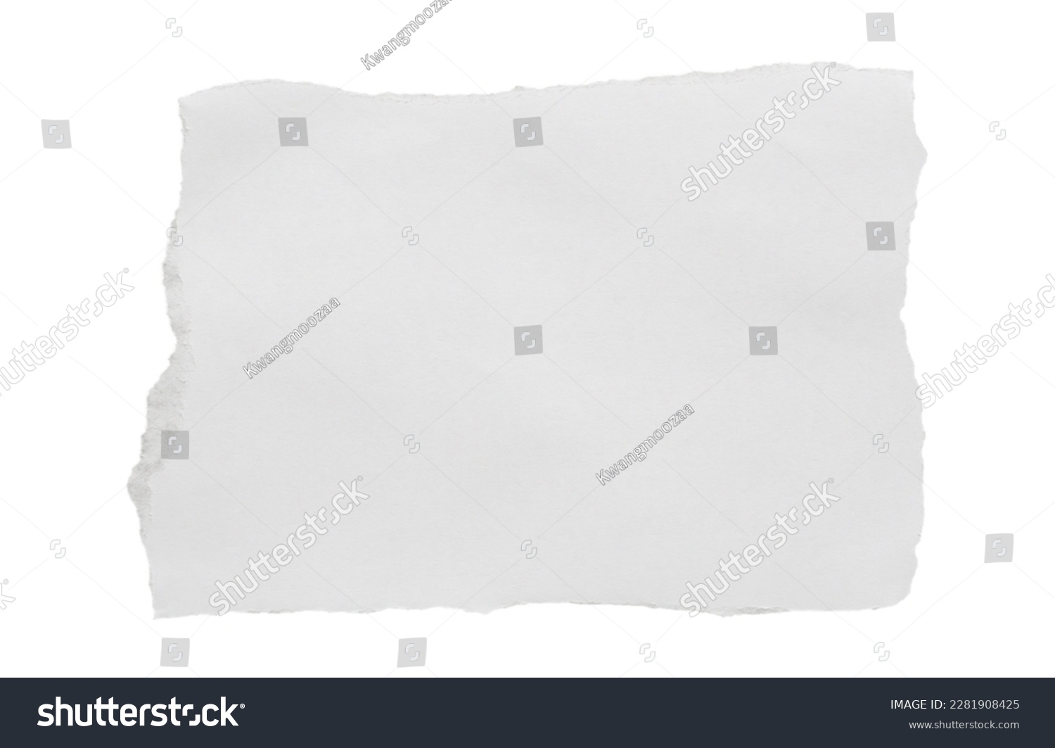 piece of white paper tear isolated on white background #2281908425