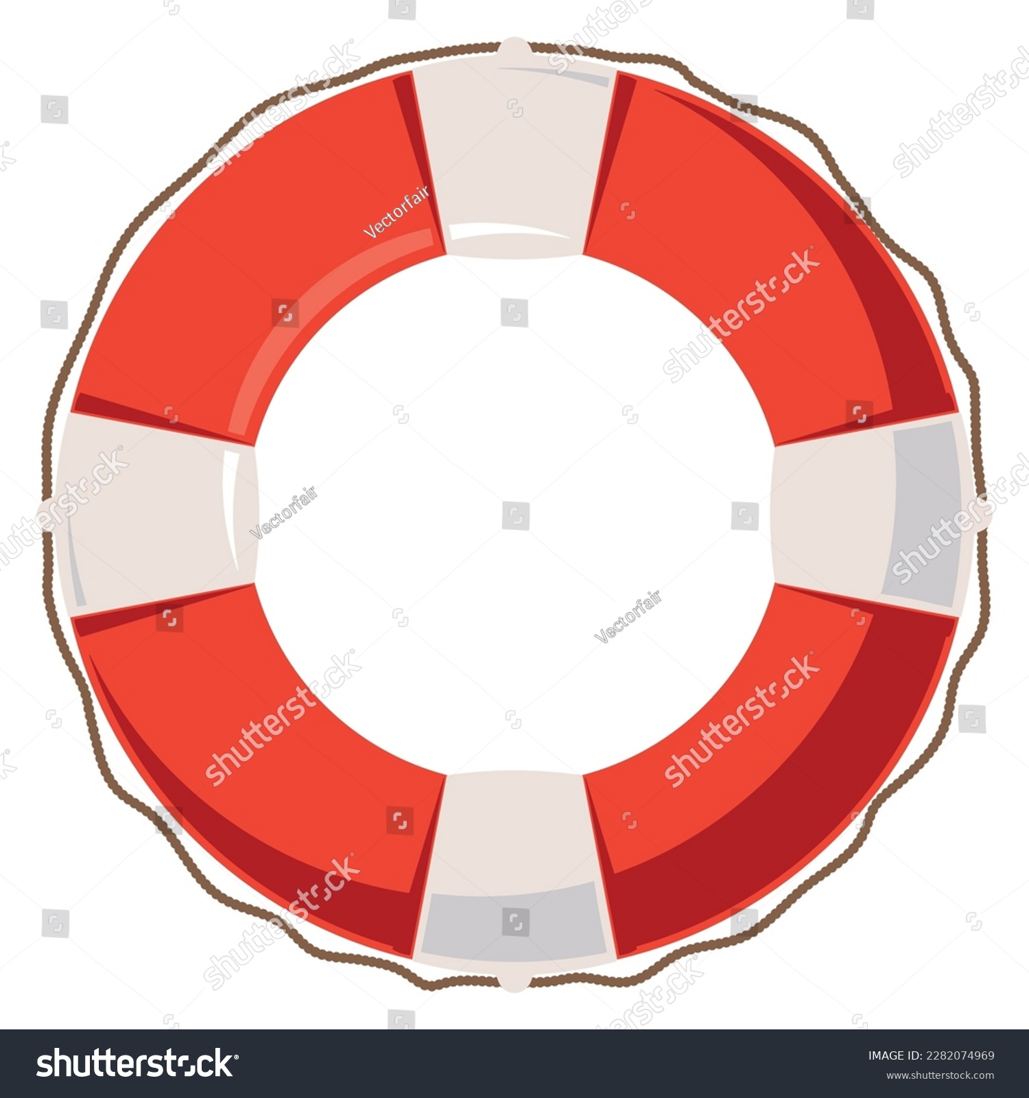 Life belt circle buoy vector safety icon over - Royalty Free Stock ...