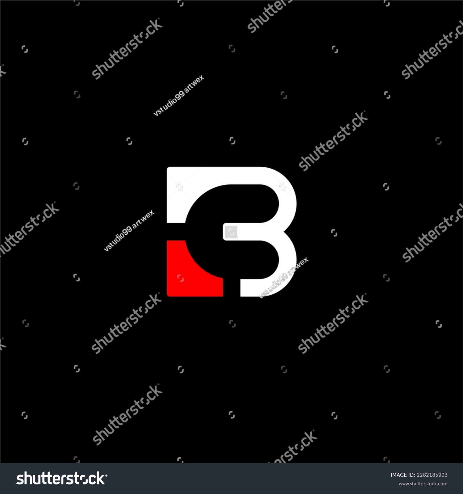 Bold Fun letter B and C logo - Royalty Free Stock Vector 2282185903 ...