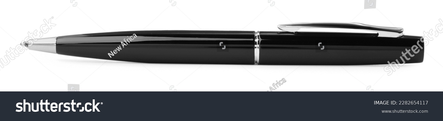 New stylish black pen isolated on white #2282654117