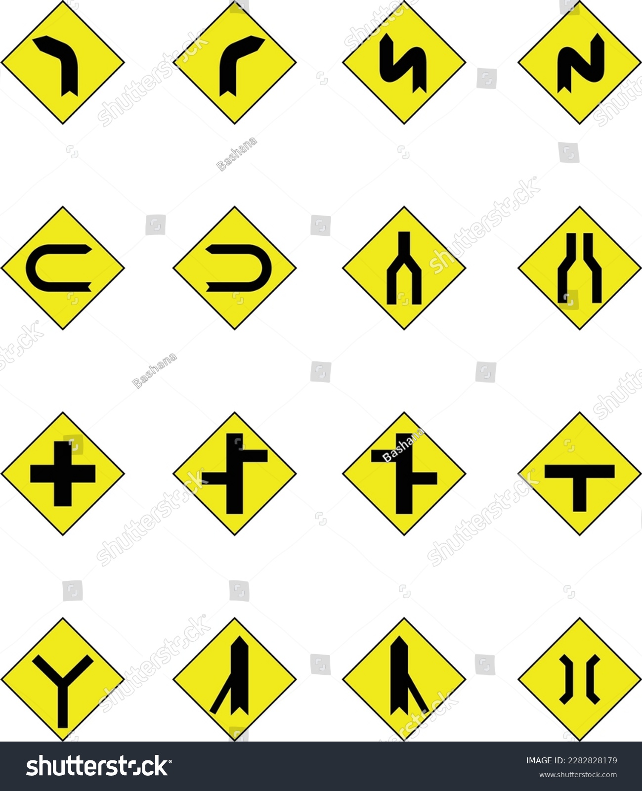 These are the most common road signs which can - Royalty Free Stock ...