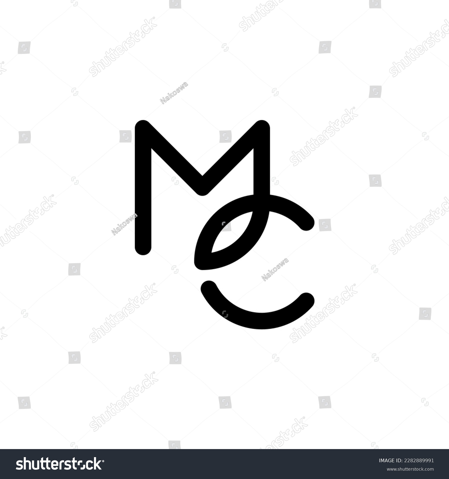 MC Logo, MC Monogram, Initial MC Logo, Letter MC - Royalty Free Stock ...