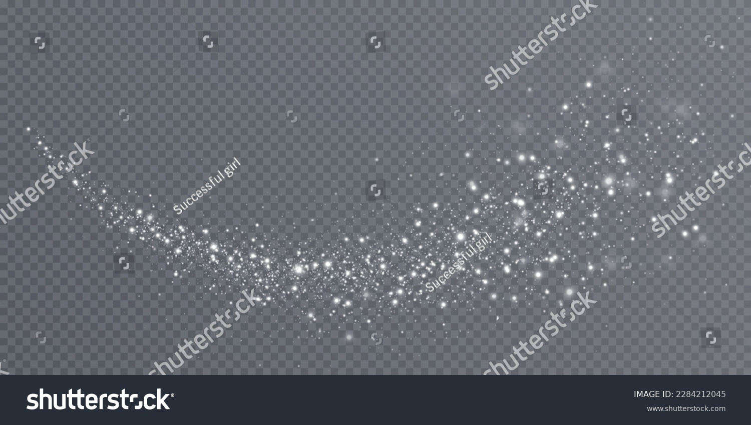 Bokeh light lights effect background. White png dust light. Christmas background of shining dust Christmas glowing light bokeh confetti and spark overlay texture for your design. #2284212045