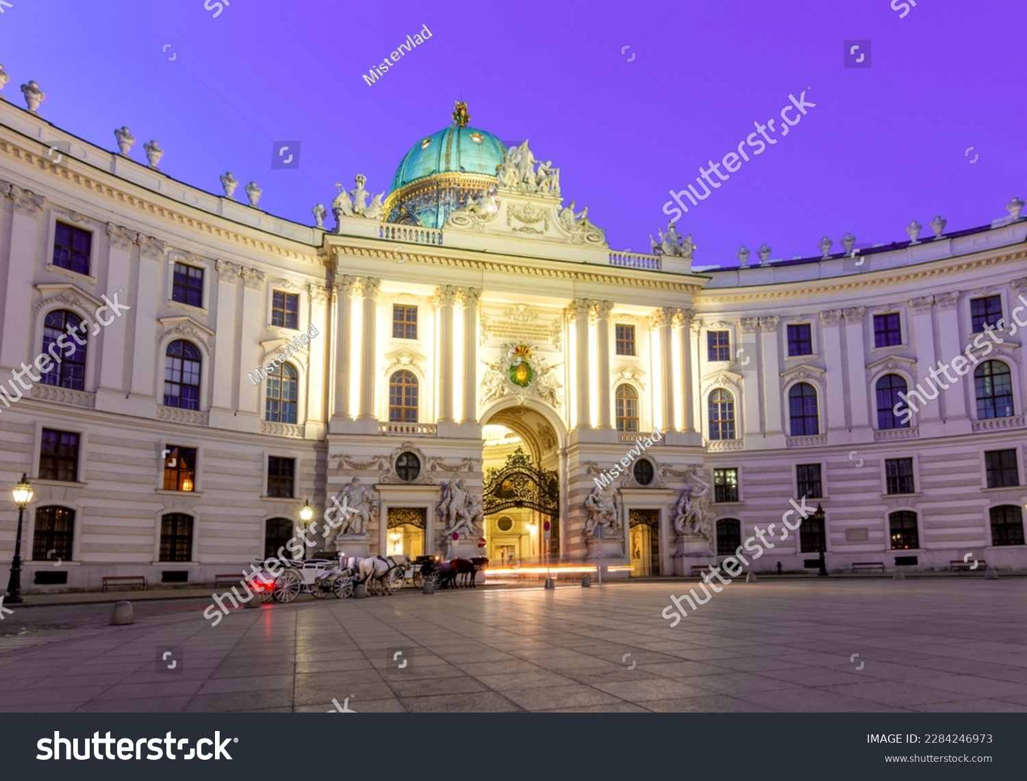 Hofburg palace on St. Michael square - Royalty Free Stock Photo ...