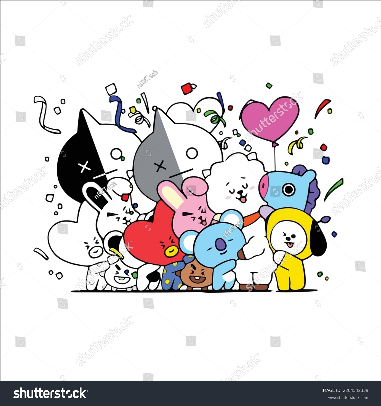 Bt21 Bundle Bt21 Characters Bt21 Svg Bt21 Royalty Free Stock Vector 2284542339 1257