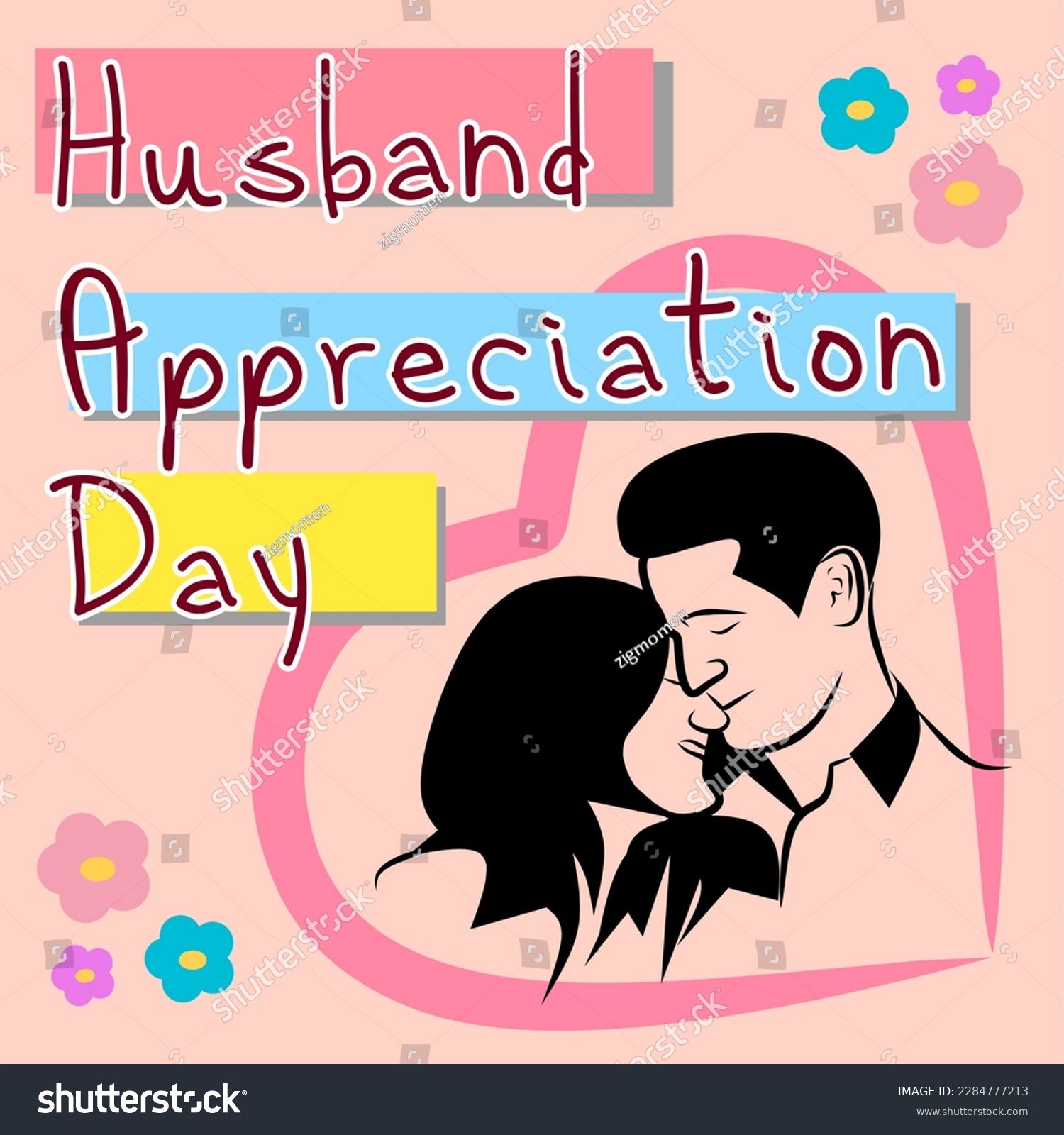 Vector greeting husband appreciation day - Royalty Free Stock Vector ...