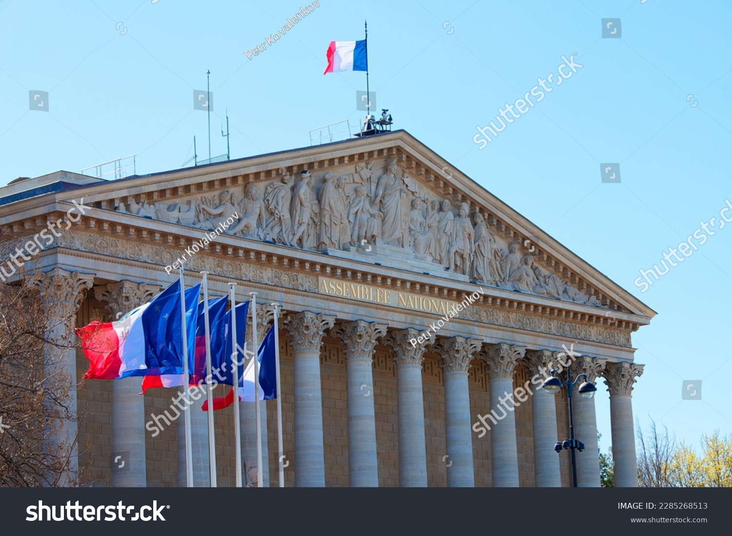 The French national Assembly-Bourbon palace the lower house of the parliament , Paris, France. #2285268513