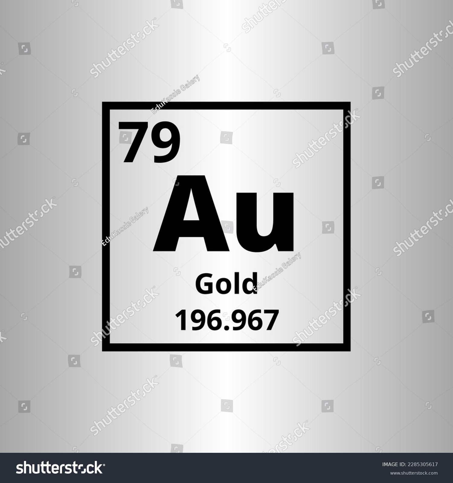 Gold Au Periodic Table Of Elements Vector Royalty Free Stock Vector