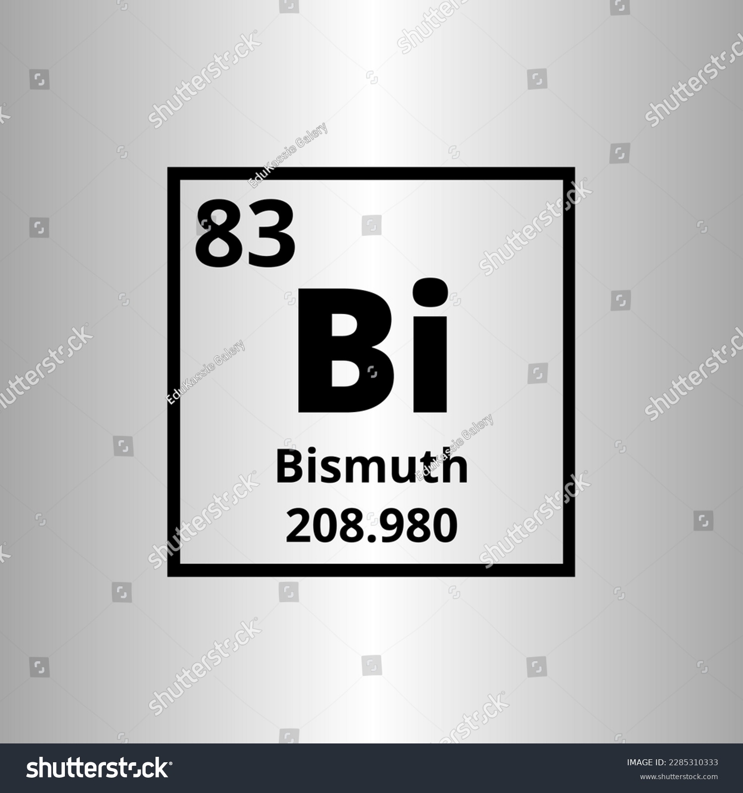 Bismuth Bi Periodic Table Of Elements Vector Royalty Free Stock Vector 2285310333 9305