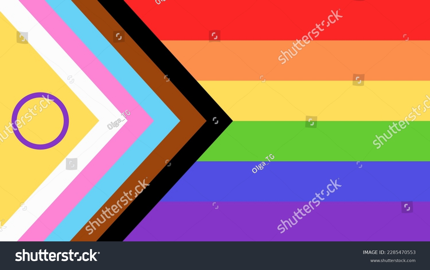 New Lgbtq Pride Flag Vector New Updated Royalty Free Stock Vector 2285470553 