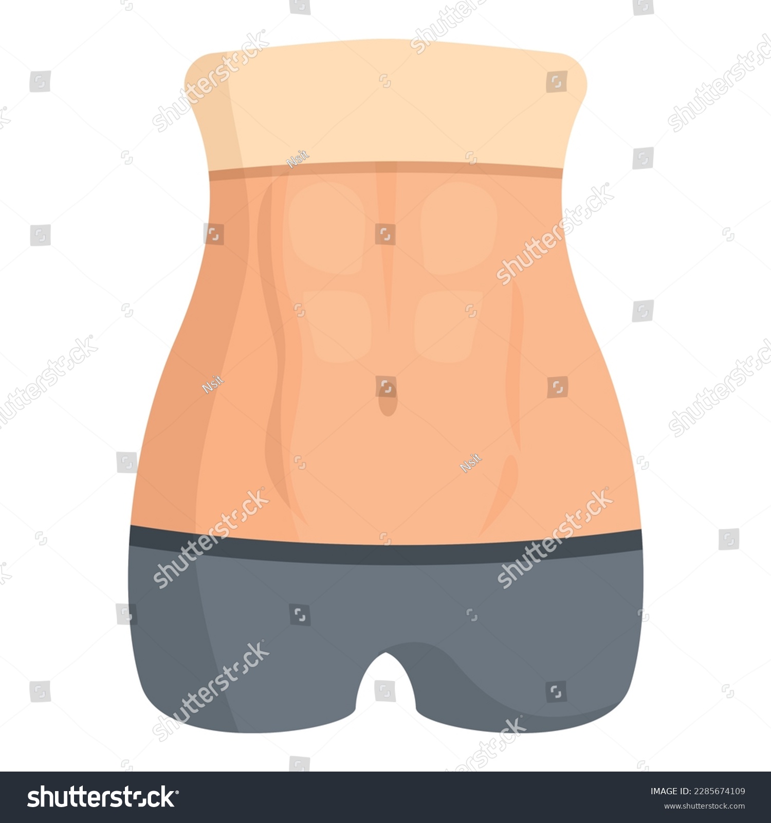 Care abdomen icon cartoon vector. Diet body. Female shape #2285674109