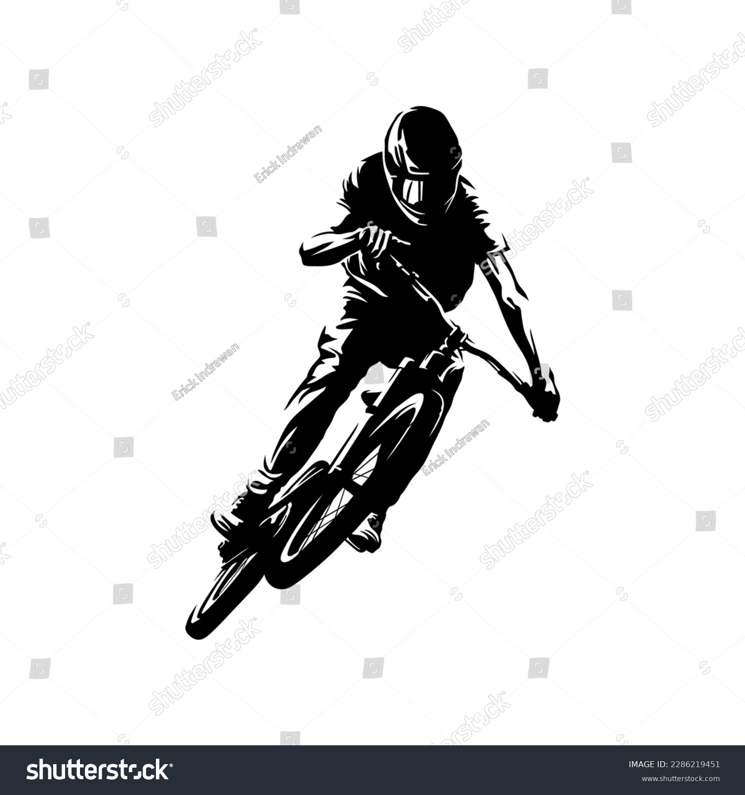 downhill mountain bike black silhouettes logo #2286219451