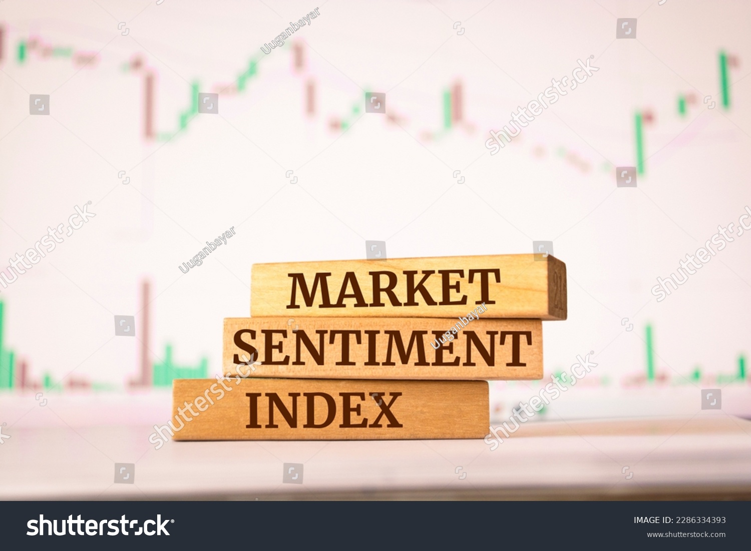Wooden blocks with words 'Market Sentiment Index'. Business concept #2286334393