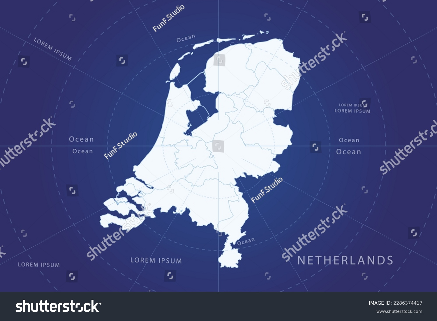 Netherlands Map World Map International Vector Royalty Free Stock Avopix 2286374417