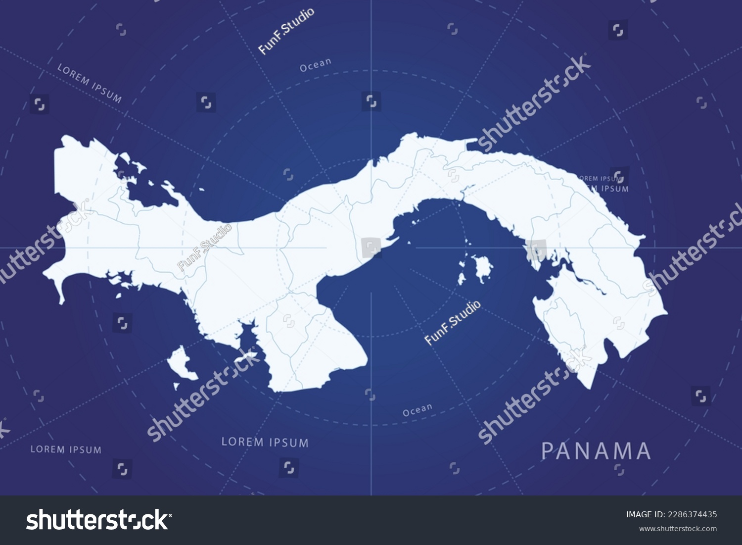 Panama Map World Map International Vector Royalty Free Stock Vector Avopix 2286374435
