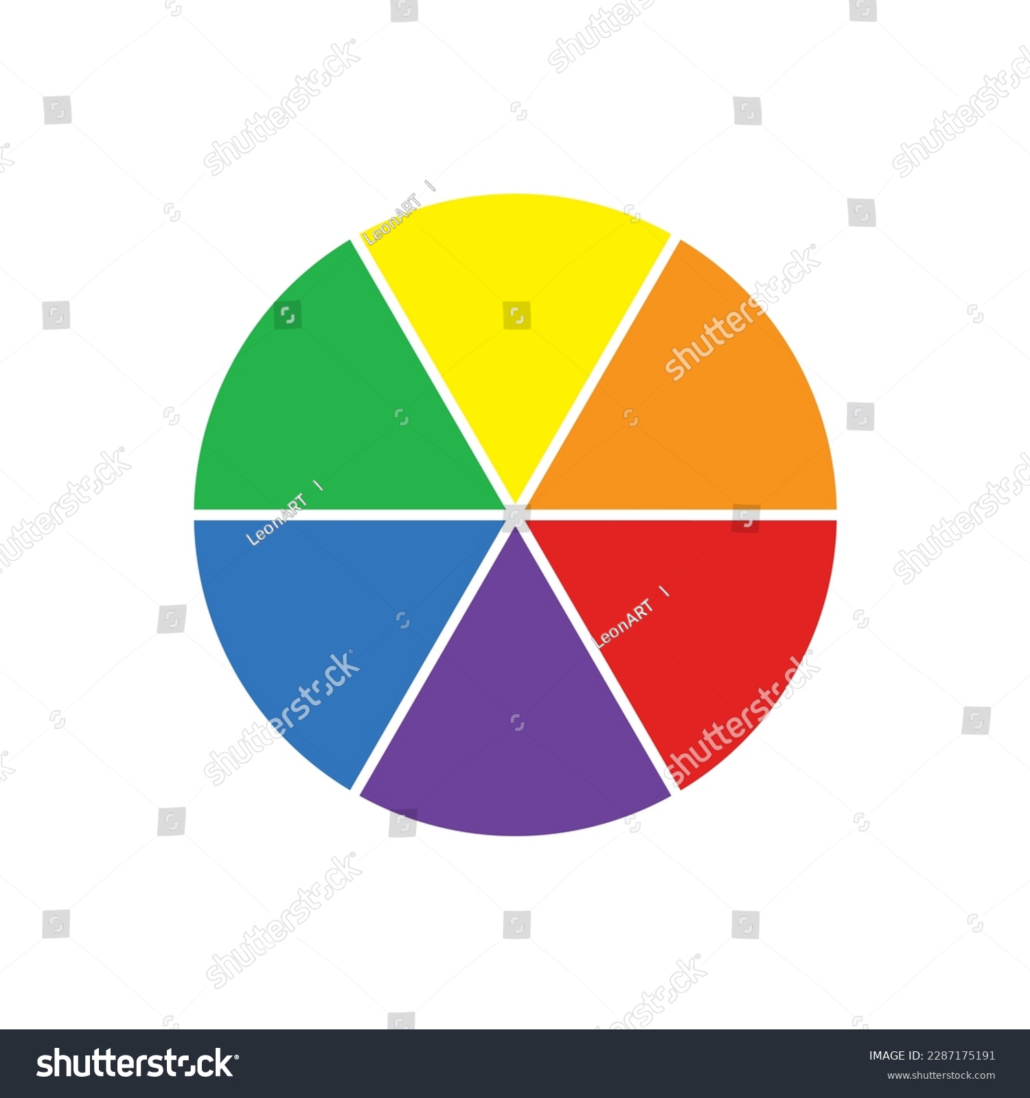 Complementary Colors Wheel Color Wheel Isolated Royalty Free Stock Vector 2287175191