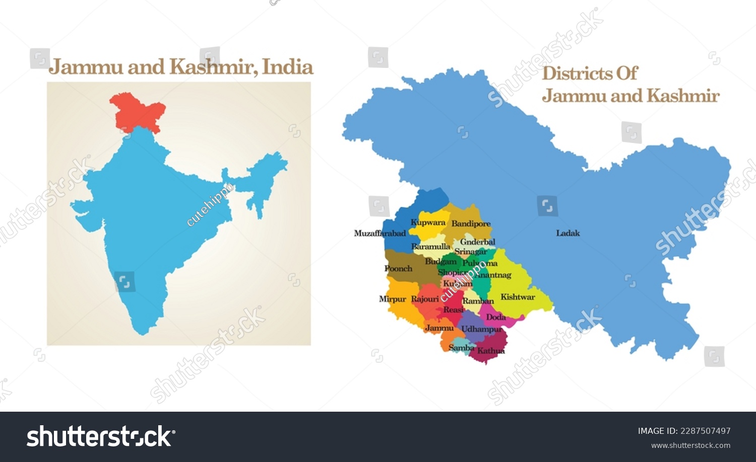 administrative and political map of the State - Royalty Free Stock ...