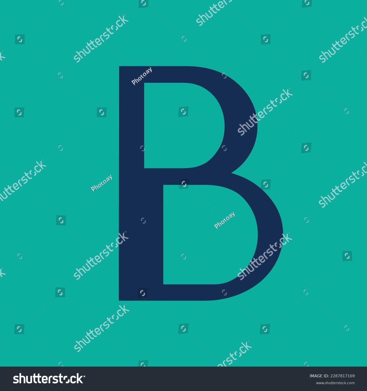 Letter B Typography Logo Design Template Element - Royalty Free Stock ...